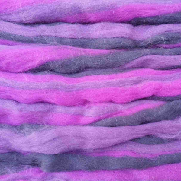 Merinokammzug Multicolor "Lila-Pink" 50g